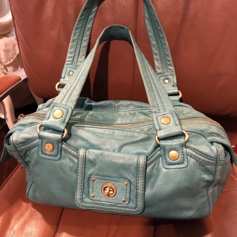 Marc Jacobs Blue Glossy Shoulder Bag